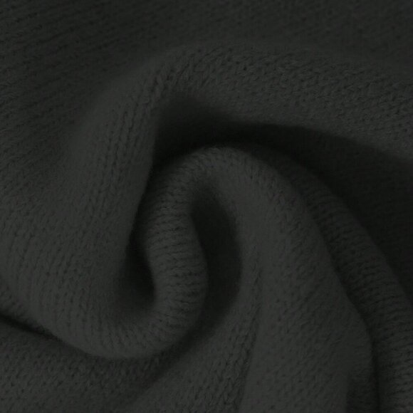 Black Casual Women's Metal Button Asymmetrical Cardigan Sweater - Picture 6 of 7